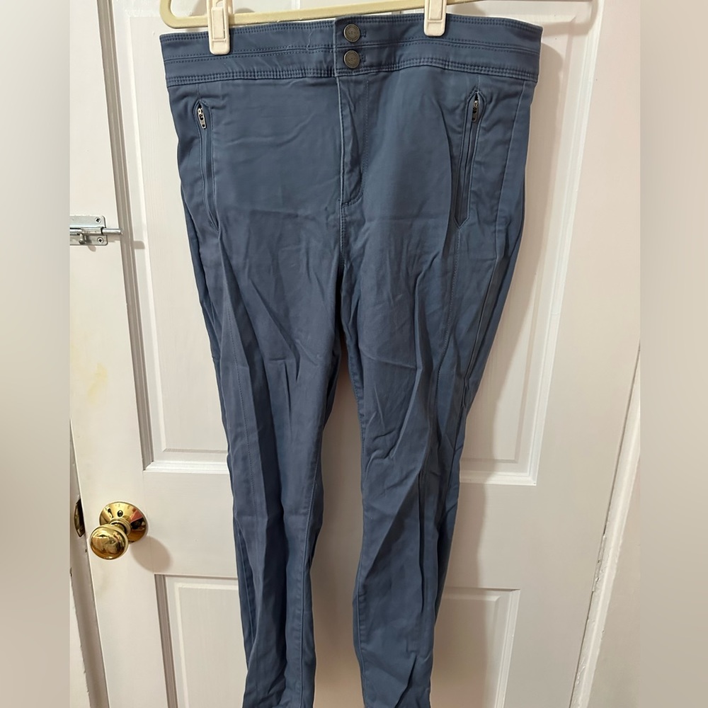 LOFT skinny zip pocket pants, blue, sz 31/12P